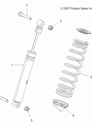 SUSPENSION SHOCK REAR - A17SYE85AS (49ATVSHOCKRR7043169)