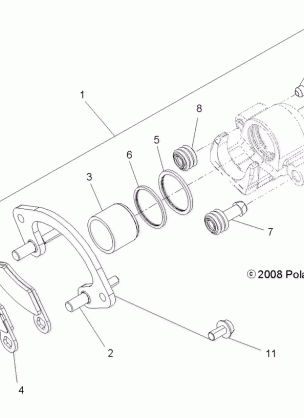 BRAKES REAR CALIPER - A17SYE95AK