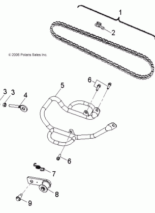 DRIVE TRAIN DRIVE CHAIN and GUARD - A17YAF11A5 / N5 (49ATVCHAIN08OUT90)