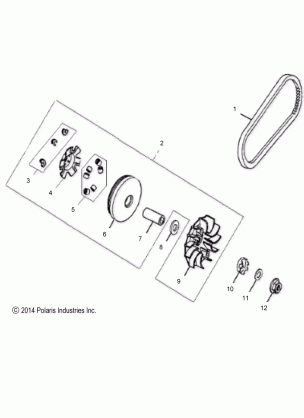 DRIVE TRAIN PRIMARY CLUTCH - A17YAP20A8 / N8 (49ATVCLUTCH12PHX)