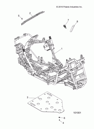 CHASSIS MAIN FRAME AND SKID PLATE - A17DAA57A5 (101001)