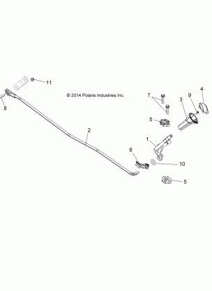 DRIVE TRAIN GEAR SELECTOR - A17DAA57A5 (49ATVGEARSELECT15325)