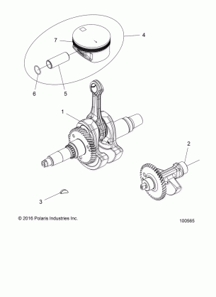 ENGINE CRANKSHAFT PISTON and BALANCE SHAFT - A17SEA50A1 / A5 / SEE50A1 / SEG50A4