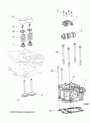 ENGINE CYLINDER HEAD CAM and VALVES - A17SEA50A1 / A5 / SEE50A1 / SEG50A4