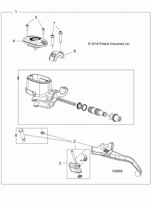 BRAKES FRONT BRAKE LEVER and MASTER CYLINDER - A17SEA50A1 / A5 / SEE50A1 / SEG50A4