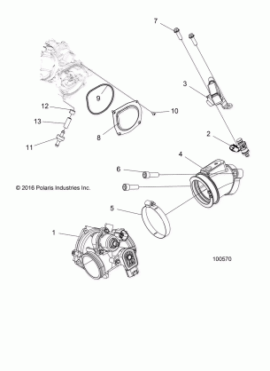 ENGINE THROTTLE BODY and FUEL RAIL - A17SEA50A1 / A5 / SEE50A1 / SEG50A4