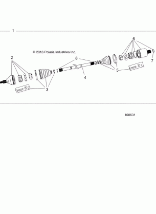 DRIVE TRAIN REAR DRIVE SHAFT (FROM 1 / 1 / 17) - A17SEA50A1 / A5 / SEE50A1 / SEG50A4 (100631)