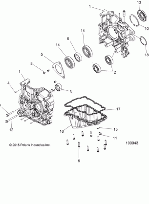 ENGINE CRANKCASE - A17SES57C1 / C2 / C7 / CL / SET57C1 / C2