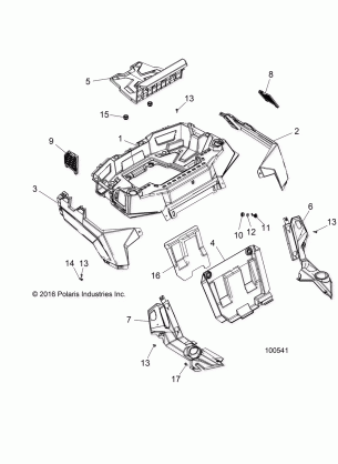 BODY REAR RACK AND FENDERS - A17DAA50A7 (100541)