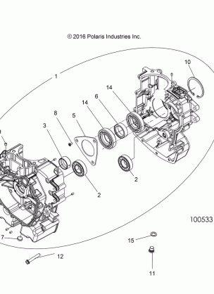 ENGINE CRANKCASE - A17DAA50A7 (100533)