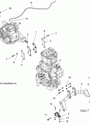 ENGINE ENGINE and TRANSMISSION MOUNTING - A17DAA50A7 (100617)