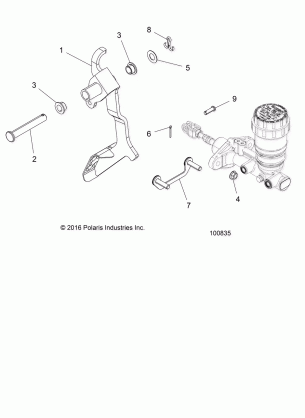 BRAKES PEDAL AND MASTER CYLINDER MOUNTING - A17DAA50A7 (100835)