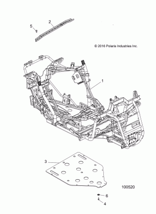 CHASSIS MAIN FRAME AND SKID PLATE - A17DAA50A7 (100520)