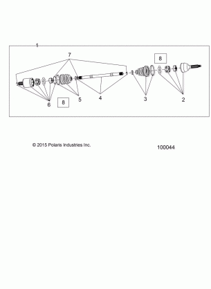 DRIVE TRAIN FRONT HALF SHAFT - A17DAA50A7 (100044)