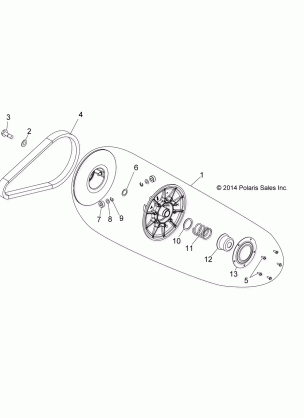 DRIVE TRAIN SECONDARY CLUTCH - A17DAA50A7 (49ATVCLUTCHDRIVEN14325)