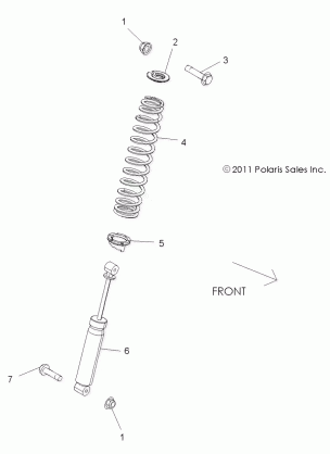 SUSPENSION REAR SHOCK MOUNTING - A17DAA50A7 (49RGRSHOCKMTGRR12RZR570)