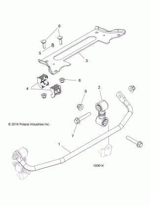 SUSPENSION STABILIZER BAR FRONT - A17DAA50A7 (100614)