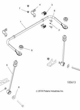 SUSPENSION STABILIZER BAR REAR - A17DAA50A7 (100613)