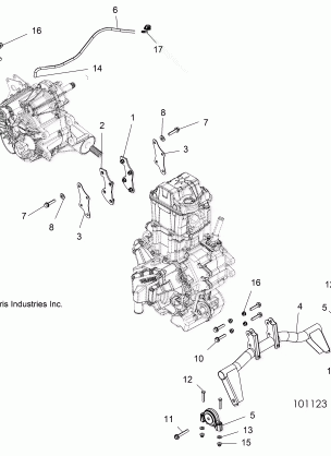 ENGINE ENGINE and TRANSMISSION MOUNTING - A17DAA50A7 (101123)