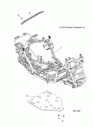 CHASSIS MAIN FRAME AND SKID PLATE - A17DAA50A7 (101122)