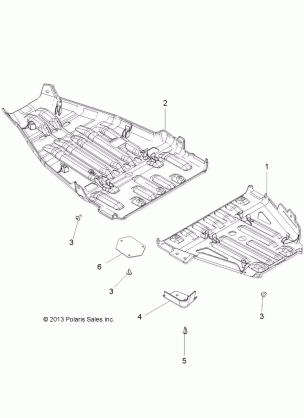 BODY SKID PLATES - A17SVA95N2 / SVE95NM (49ATVSKIDPLATE14850SCRAM)