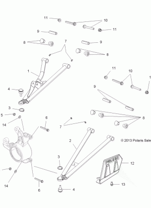 SUSPENSION FRONT A-ARMS - A17SVA95N2 / SVE95NM (49ATVSUSPFRT13SP550)