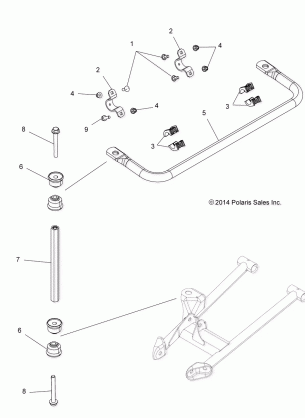 SUSPENSION STABILIZER BAR - A17SVA95N2 / SVE95NM (49ATVSTABILIZER15850)