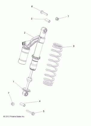 SUSPENSION SHOCK REAR MOUNTING - A17SVS95CM