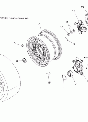 WHEELS REAR and HUB - A17SVT95C2 (49ATVWHEELREAR10SPXP550)