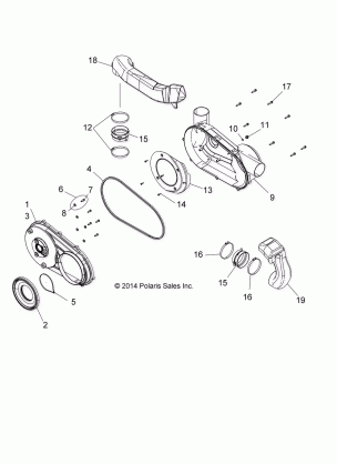 BODY CLUTCH COVER - A17SWS57C1 / C2 (49ATVCLUTCHCVR1570TRG)