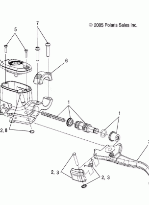 BRAKES FRONT BRAKE LEVER and MASTER CYLINDER - A17SWS57C1 / C2