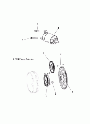 ENGINE STARTER DRIVE - A17SWS57C1 / C2 (49ATVSTARTER15570AA)