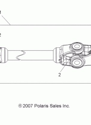 DRIVE TRAIN FRONT PROP SHAFT - A17SWS57C1 / C2 (49ATVSHAFTPROP08SP500A)