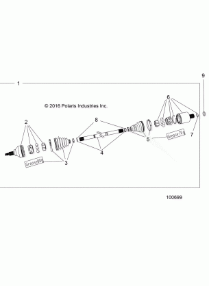 DRIVE TRAIN REAR DRIVE SHAFT - A17SWS57C1 / C2 (100699)