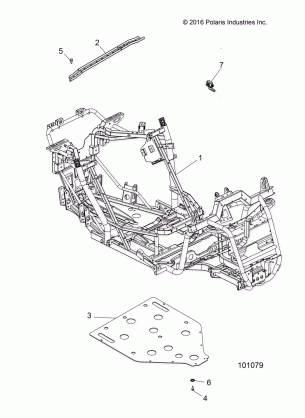 CHASSIS MAIN FRAME AND SKID PLATE - A17DAA57F5 (101079)