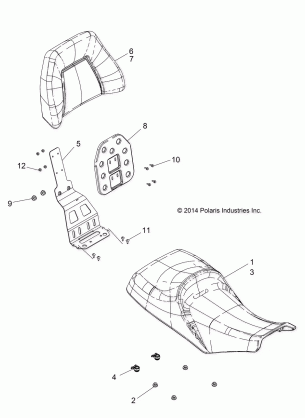 BODY SEAT - A17SDE57N2 (49ATVSEAT14SP570TRG)