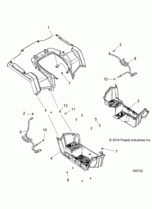 BODY REAR CAB and FOOTWELLS - A17SDS57C2 / E2 (100732)