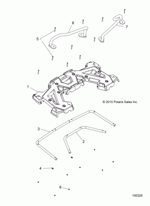 BODY REAR RACK and HAND GRIPS - A17SDS57C2 / E2 (49ATVRACKMTGRR14SP570TRG)