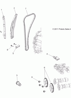 ENGINE CAM CHAIN and SPROCKET - A17SEA57N1 / EE57N1 / NL