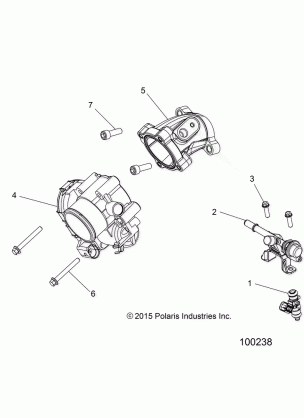 ENGINE THROTTLE BODY and FUEL RAIL - A17SEA57N1 / EE57N1 / NL