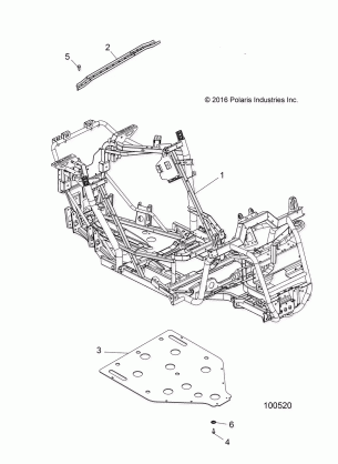 CHASSIS MAIN FRAME AND SKID PLATE - A17DAA57A5 / A7 (100520)