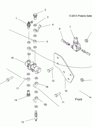 BRAKES VALVE SYSTEM - A17SES57F1 / F2 / FL / SET57F1 (49ATVBRAKEVALVE14SP570F)