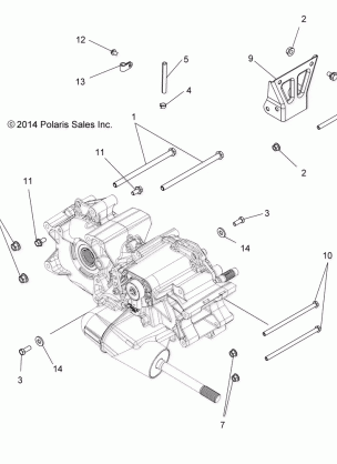 DRIVE TRAIN MAIN GEARCASE MOUNTING - A17SES57F1 / F2 / FL / SET57F1