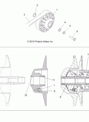 DRIVE TRAIN SECONDARY CLUTCH - A17SES57F1 / F2 / SET57F1