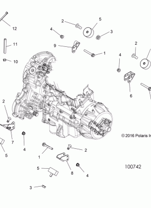 ENGINE MOUNTING AND TRANSMISSION MOUNTING - A17SXE95NL (100742)