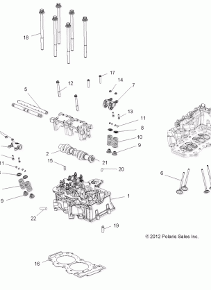 ENGINE CYLINDER HEAD CAM and VALVES - A17SYS95CK (49ATVCYLINDER13SPXP850)