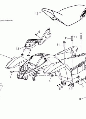 BODY CAB and SEAT - A17YAK05A4 / N4 / A6 / N6 (49ATVCAB09OUT50)