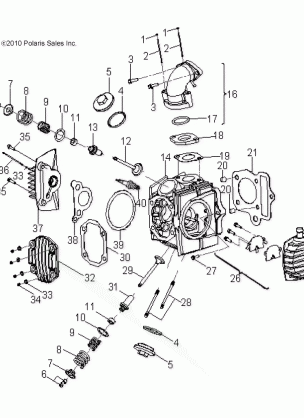 ENGINE CYLINDER HEAD - A17YAK05A4 / N4 / A6 / N6 (49ATVCYLINDERHD11SP90)