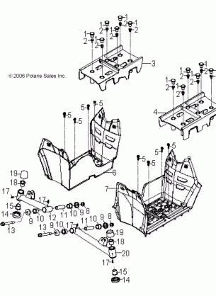 CHASSIS FOOTREST - A17YAK05A4 / N4 / A6 / N6 (49ATVSUSPFRT08OUT50)