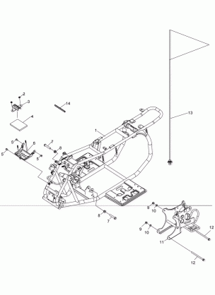 CHASSIS FRAME and SWING ARM - A17YAK05A4 / N4 / A6 / N6 (A00038)